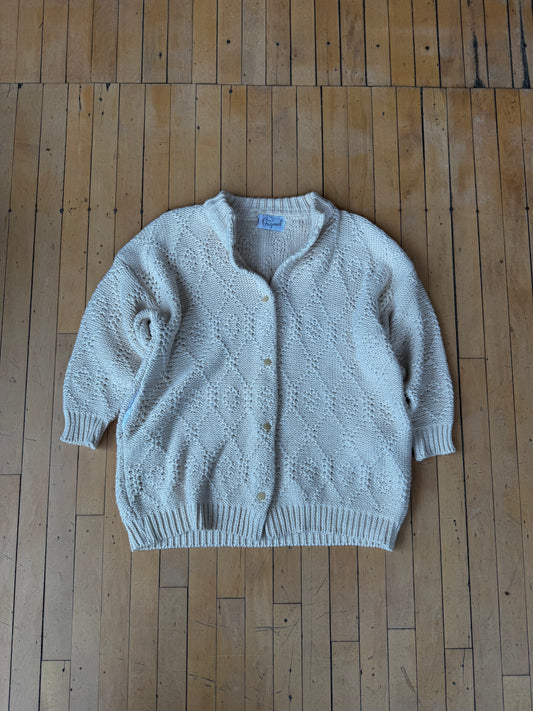 VINTAGE HEAVYWEIGHT COTTON SNAP CLOSURE CARDIGAN (L/XL)