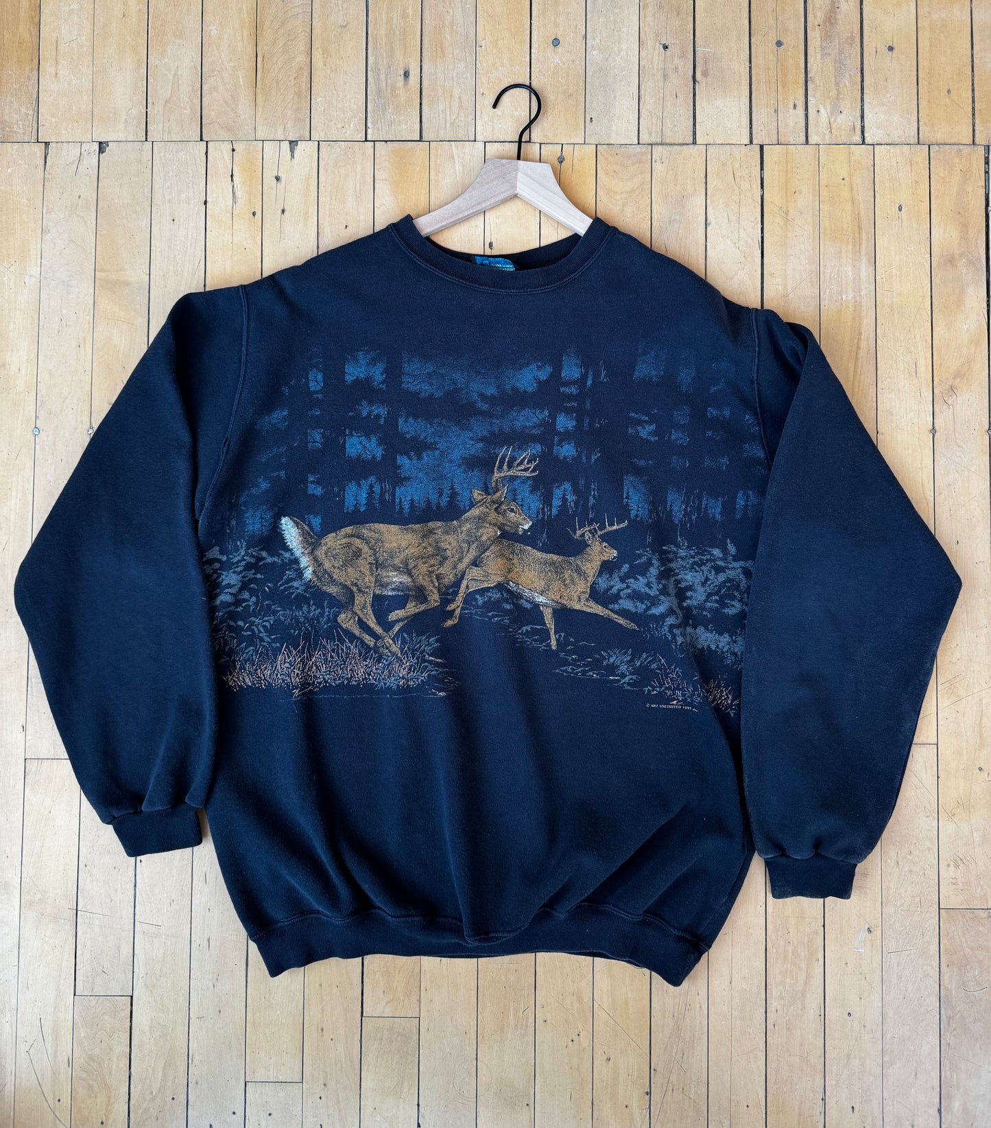 1991 VINTAGE DEER GRAPHIC CREW (XL)