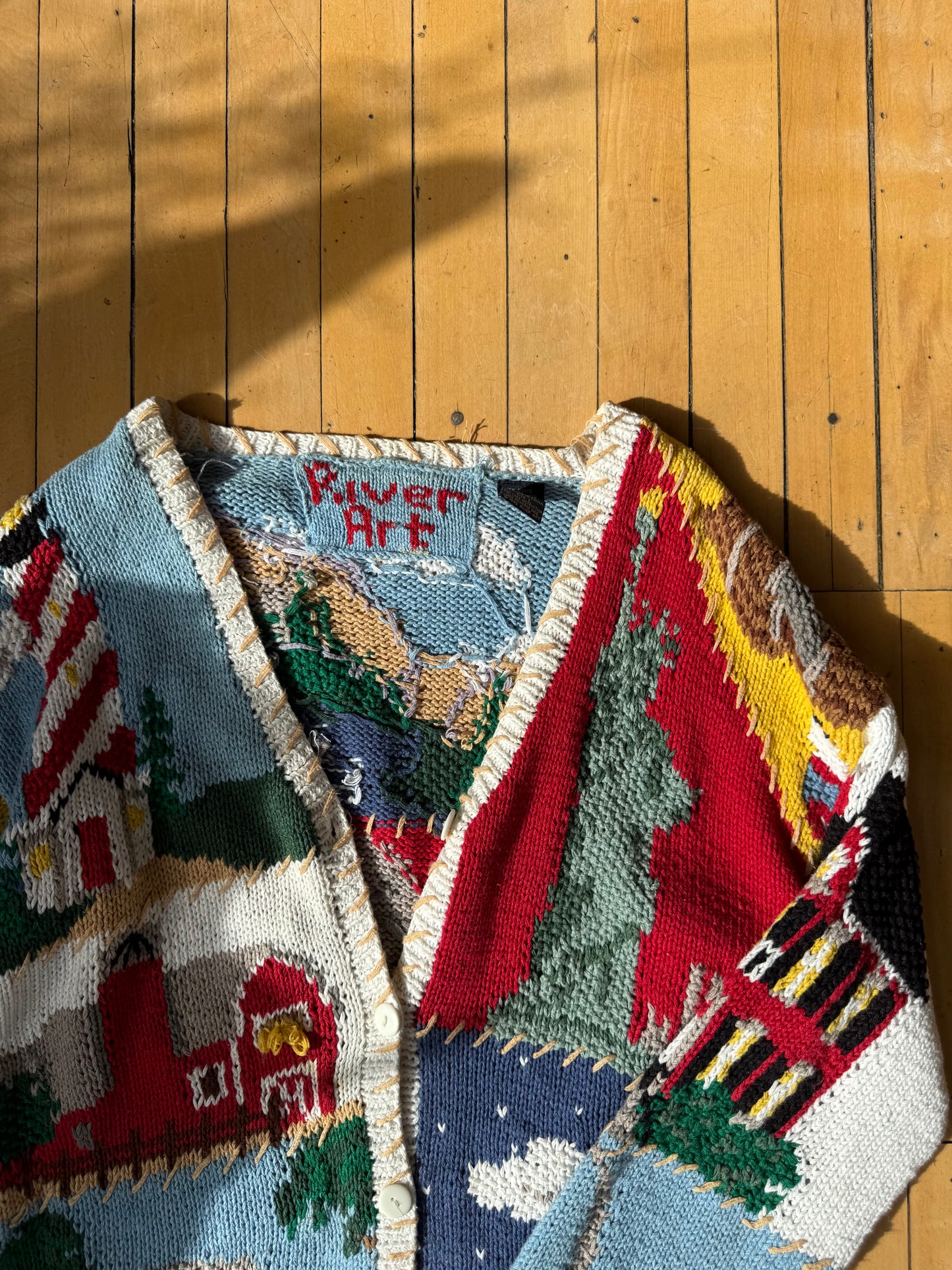 1995 VINTAGE AMERICANA COTTON CARDIGAN (L)