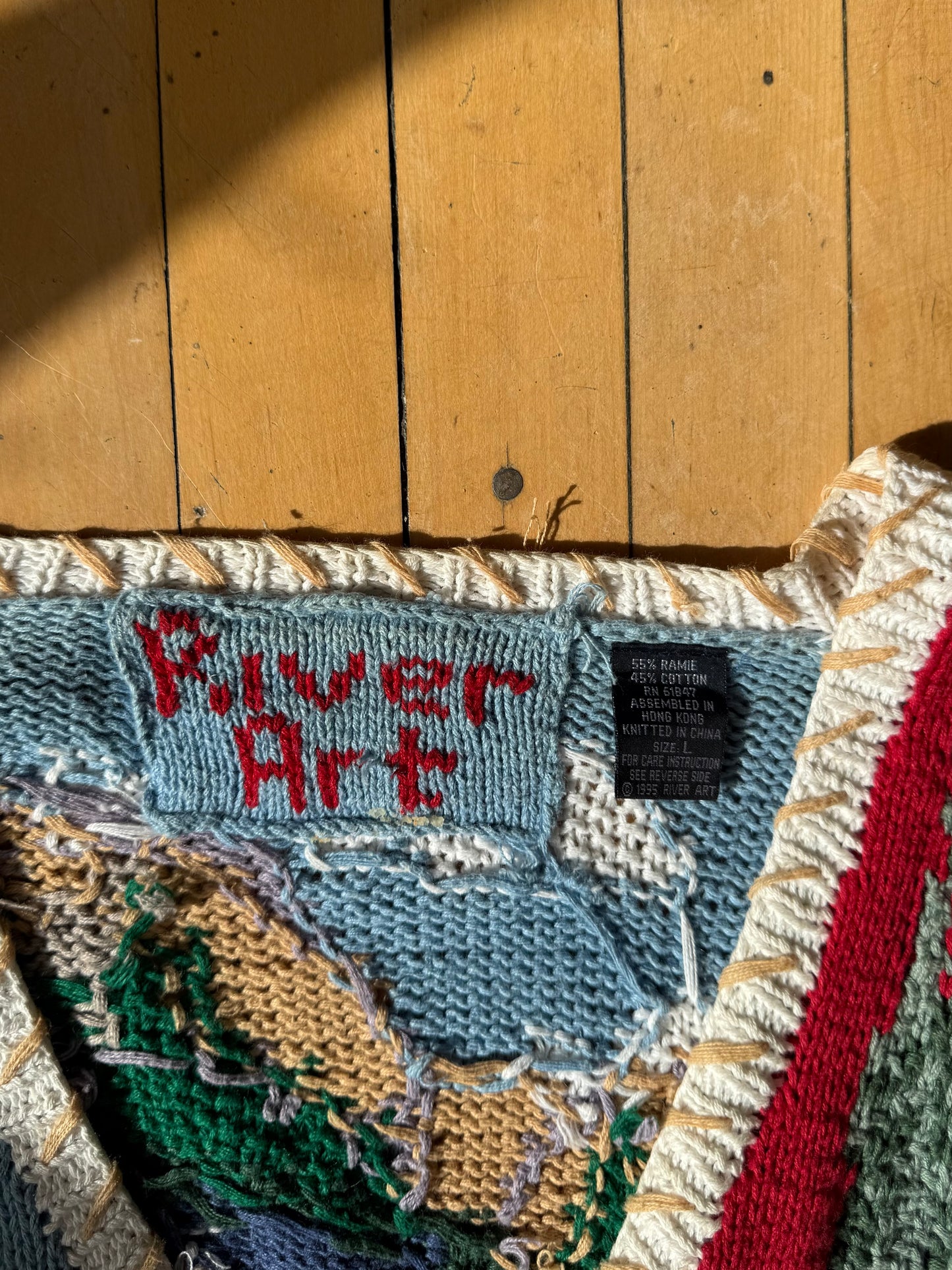 1995 VINTAGE AMERICANA COTTON CARDIGAN (L)