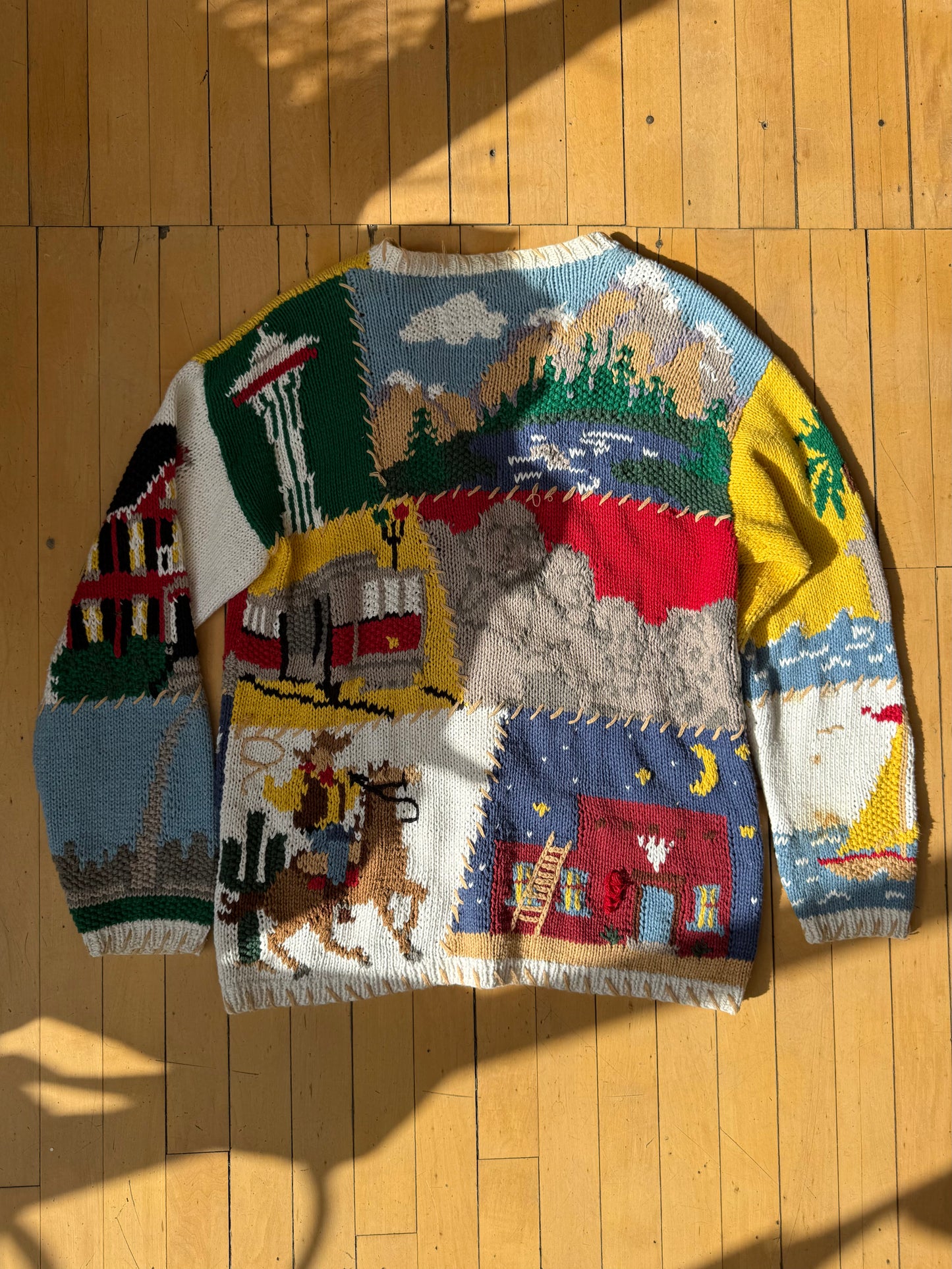 1995 VINTAGE AMERICANA COTTON CARDIGAN (L)