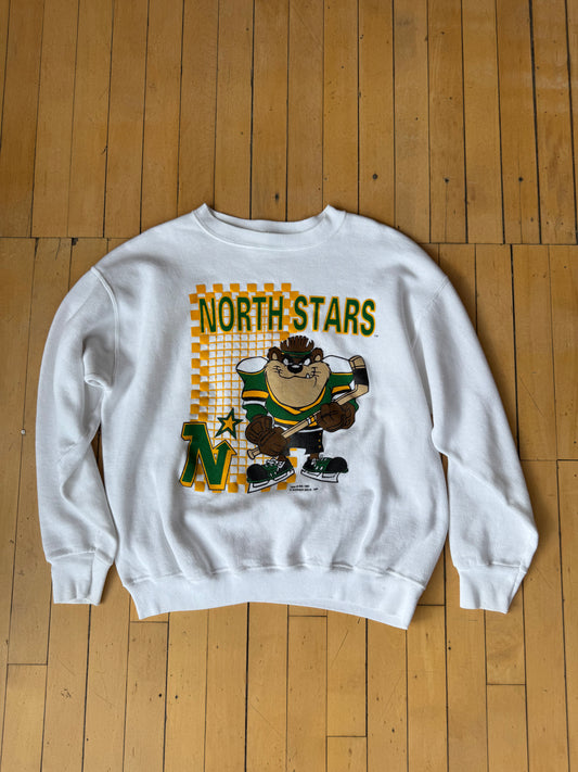 1990 VINTAGE MN NORTH STARS TAZ CREW (L)