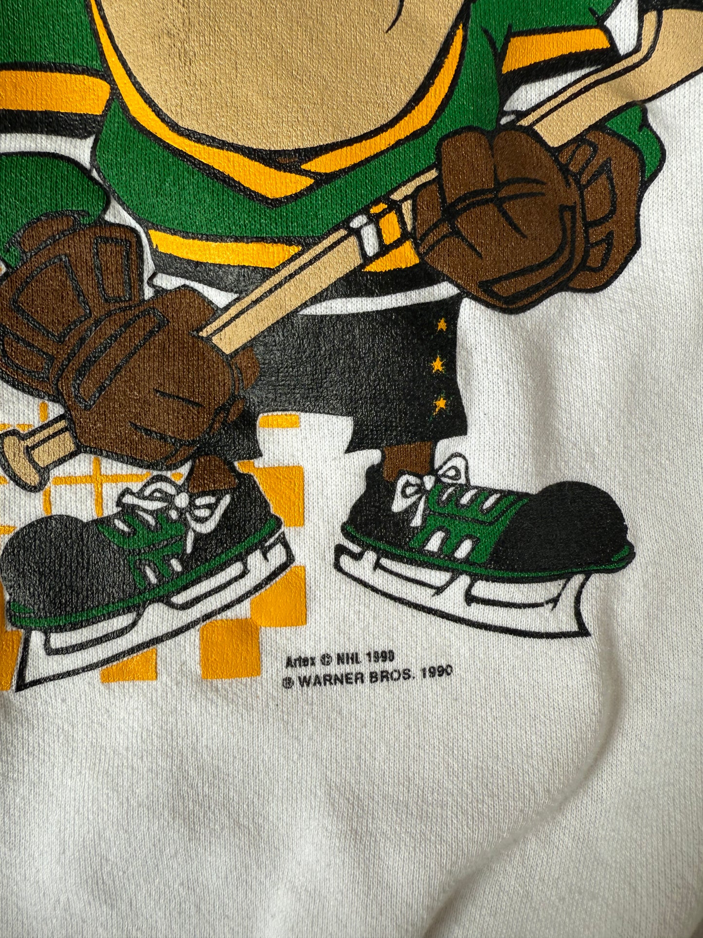 1990 VINTAGE MN NORTH STARS TAZ CREW (L)
