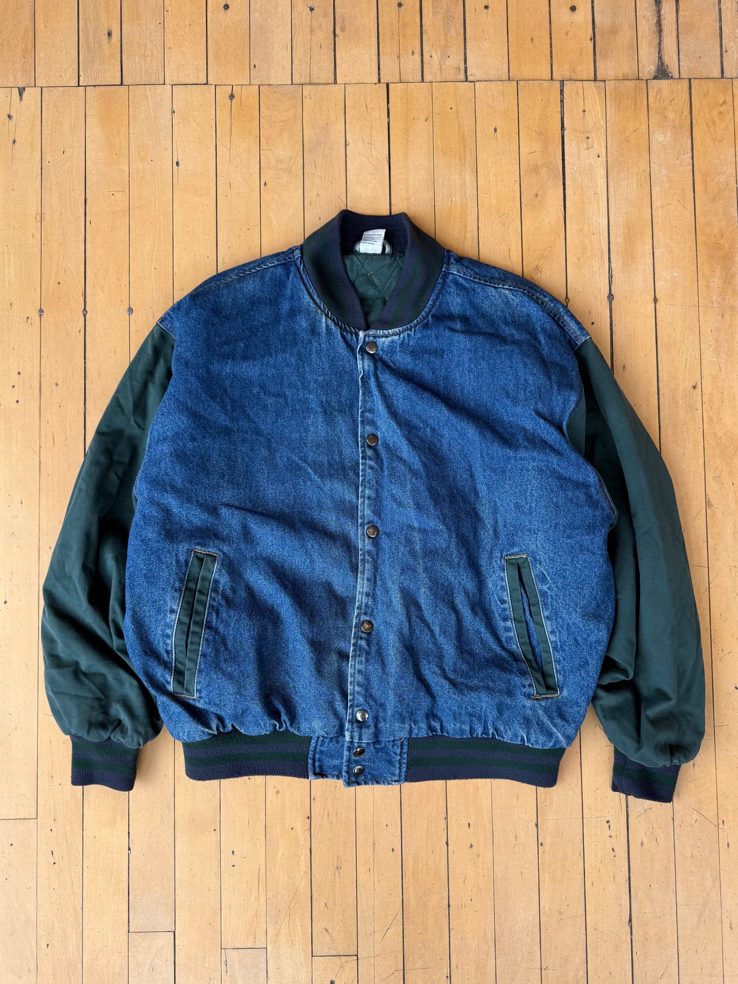 VINTAGE DENIM UND BUTTON JACKET (XL)