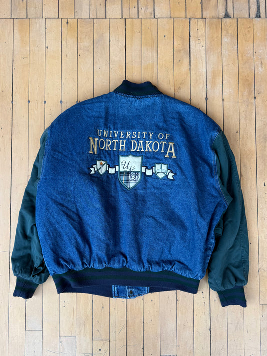 VINTAGE DENIM UND BUTTON JACKET (XL)