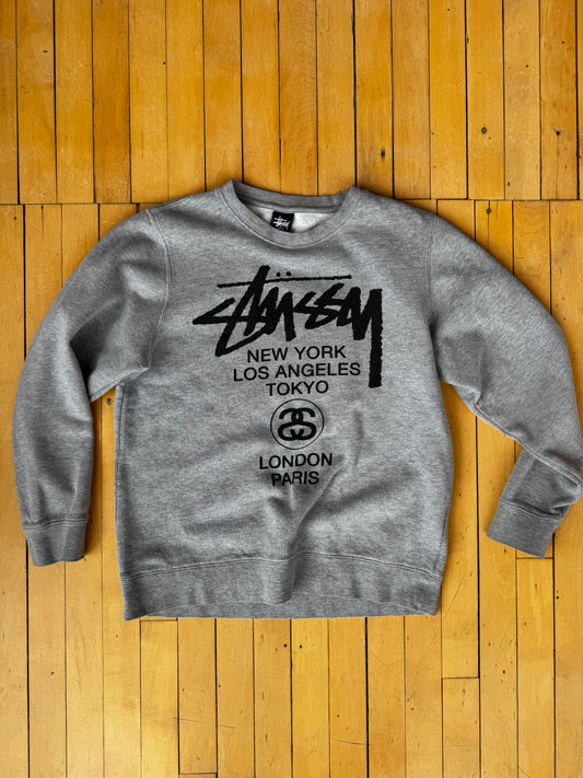 STUSSY WORLD TOUR DOUBLE SIDED CREW (L)
